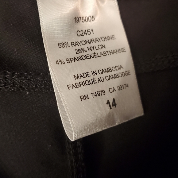 Parasuco sz 14 black pants - Picture 2 of 4